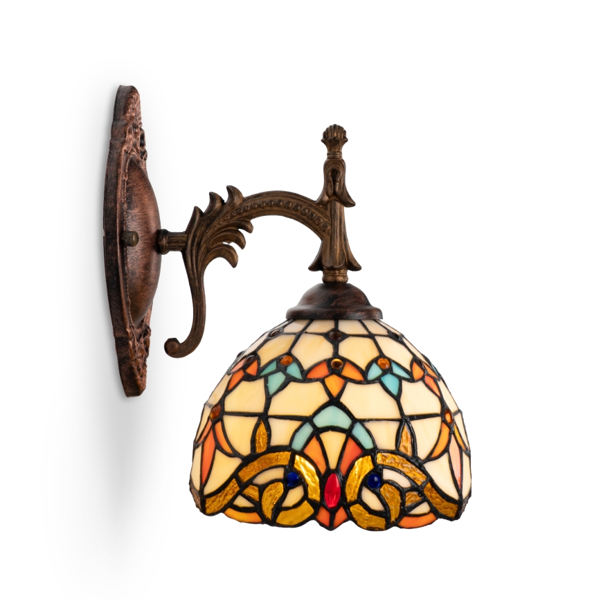 BRILAGI - Aplique de pared Tiffany con vidriera MIRABELLA 1xE14/40W/230V