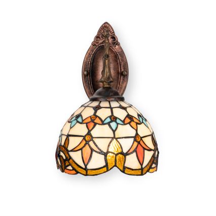 BRILAGI - Aplique de pared Tiffany con vidriera MIRABELLA 1xE14/40W/230V