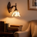 Brilagi - Aplique de pared Tiffany con vitral FOLIA 1xE14/40W/230V
