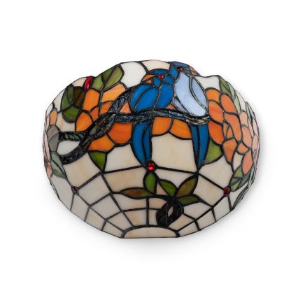 Brilagi - Aplique de pared Tiffany con vitral JUNGLE 1xE14/40W/230V