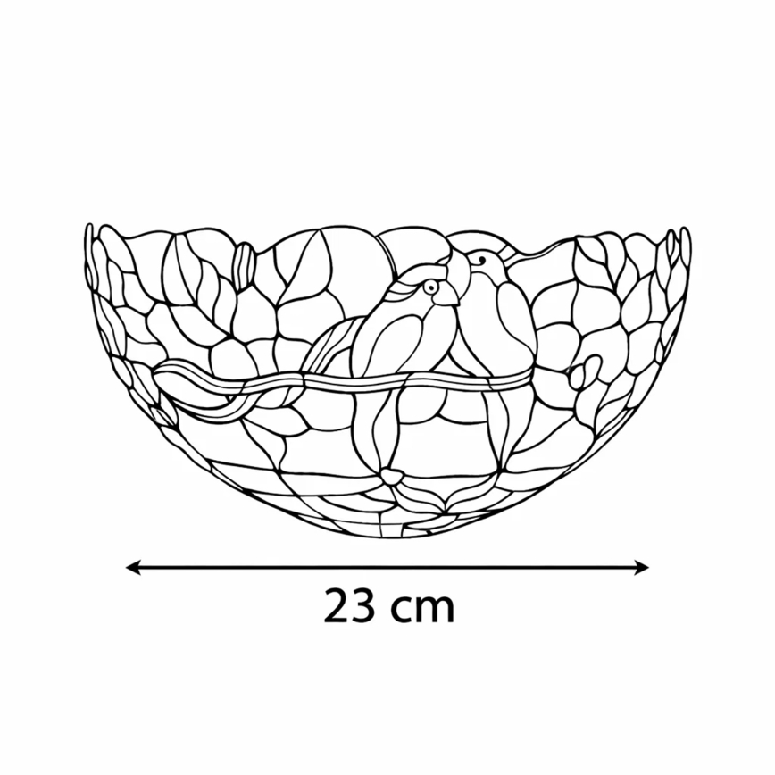 Brilagi - Aplique de pared Tiffany con vitral JUNGLE 1xE14/40W/230V