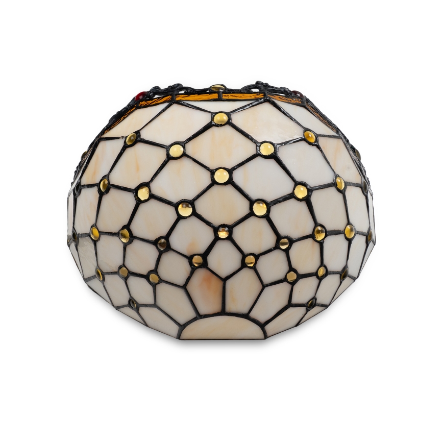Brilagi - Aplique de pared Tiffany de vidriera MARFIL 1xE14/40W/230V
