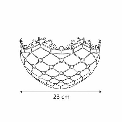 Brilagi - Aplique de pared Tiffany de vidriera MARFIL 1xE14/40W/230V