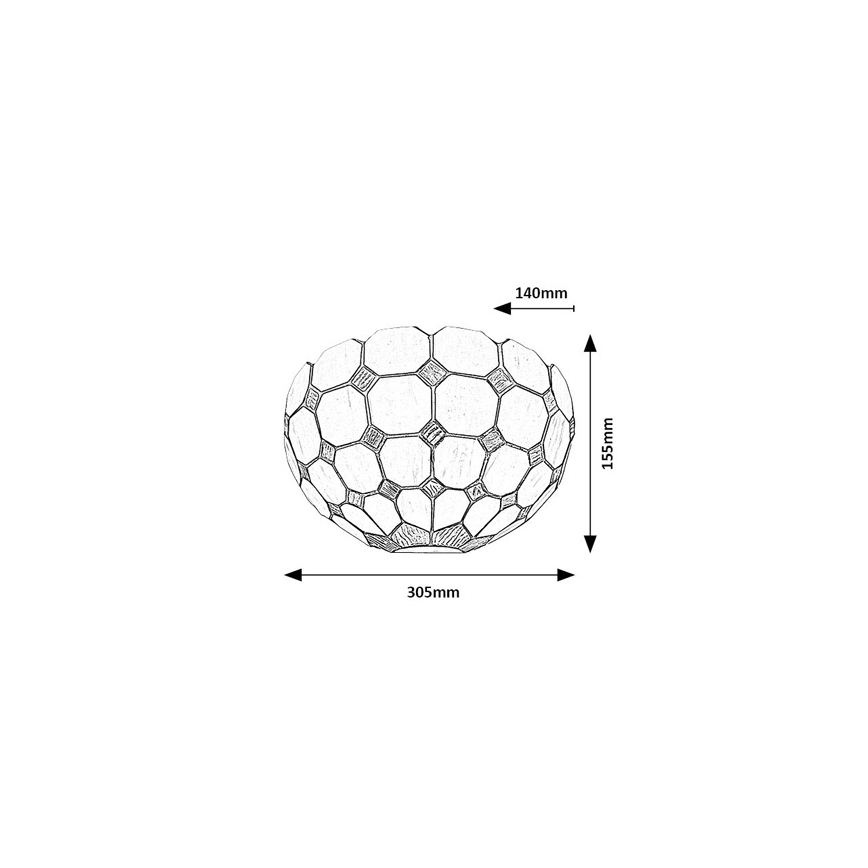 Brilagi - Aplique de pared Tiffany DORAN 1xE14/40W/230V