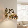 Brilagi - Aplique de pared Tiffany en vitral LUISA 1xE27/40W/230V