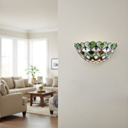 Brilagi - Aplique de pared Tiffany MARGARET 1xE27/40W/230V