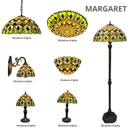 Brilagi - Aplique de pared Tiffany MARGARET 1xE27/40W/230V
