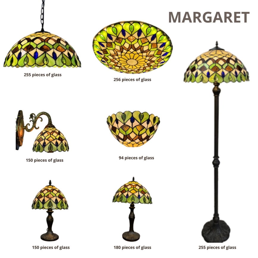 Brilagi - Aplique de pared Tiffany MARGARET 1xE27/40W/230V