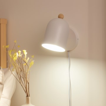 Brilagi - Aplique de pared tipo foco GALLION 1xE27/15W/230V blanco