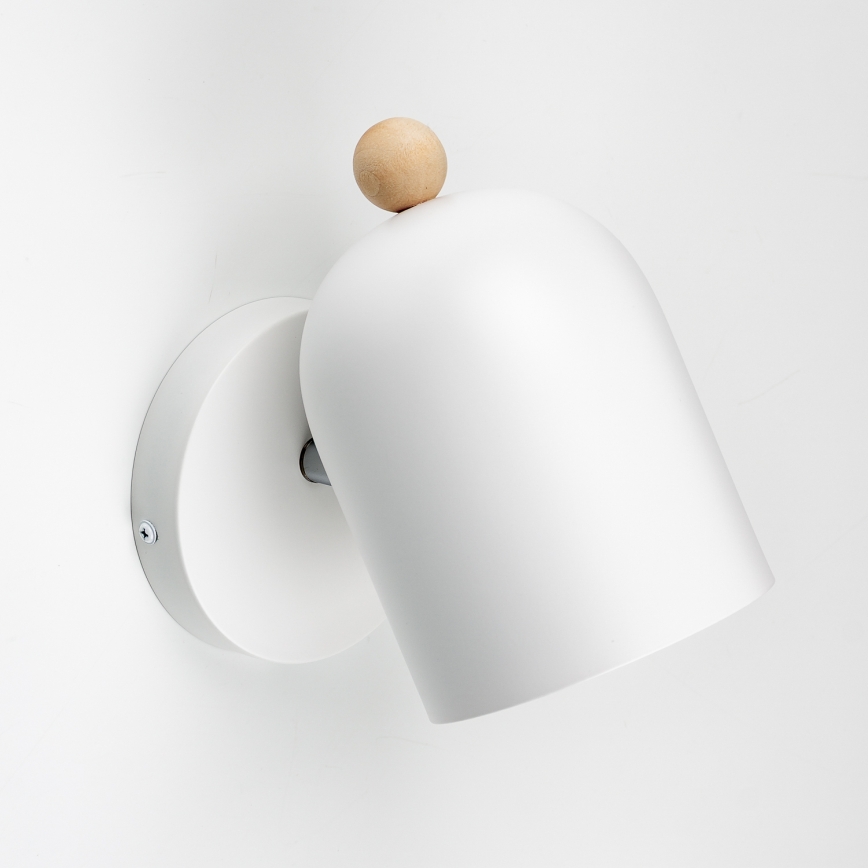 Brilagi - Aplique de pared tipo foco GALLION 1xE27/15W/230V blanco