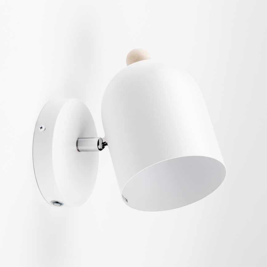 Brilagi - Aplique de pared tipo foco GALLION 1xE27/15W/230V blanco