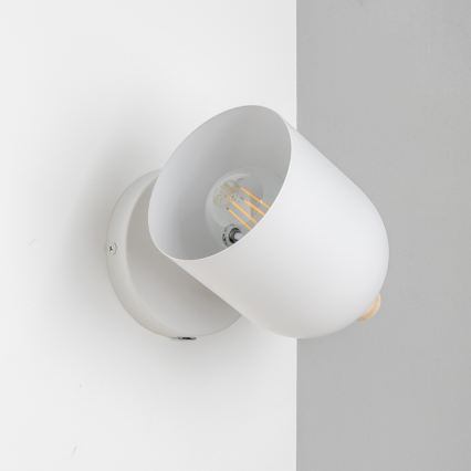 Brilagi - Aplique de pared tipo foco GALLION 1xE27/15W/230V blanco