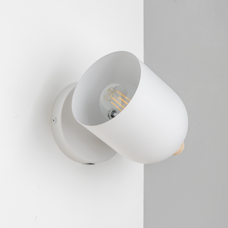 Brilagi - Aplique de pared tipo foco GALLION 1xE27/15W/230V blanco