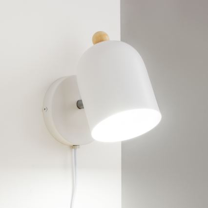 Brilagi - Aplique de pared tipo foco GALLION 1xE27/15W/230V blanco