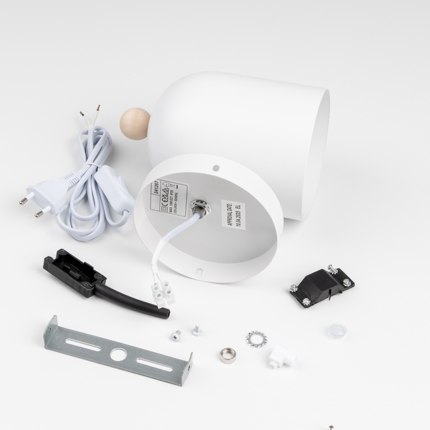 Brilagi - Aplique de pared tipo foco GALLION 1xE27/15W/230V blanco