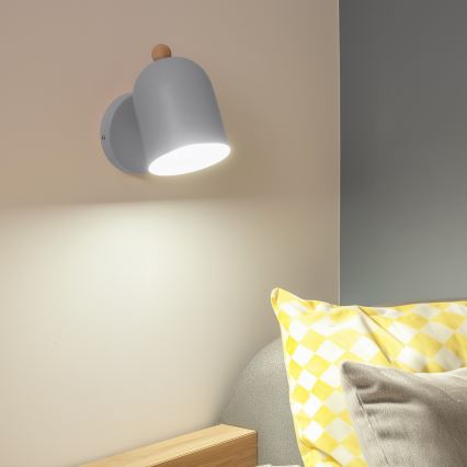 BRILAGI - Aplique de pared tipo spot GALLION 1xE27/15W/230V azul