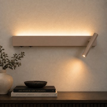 BRILAGI - Aplique de pared tipo spot LED ARLIX, LED/3W/230V + LED/7W, beige, CRI 90