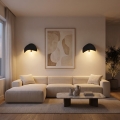 Brilagi - Aplique de pared WABI SABI 1xE14/40W/230V negro