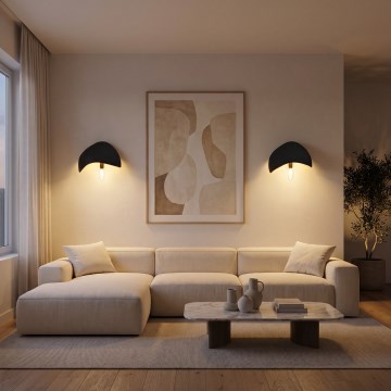 Brilagi - Aplique de pared WABI SABI 1xE14/40W/230V negro