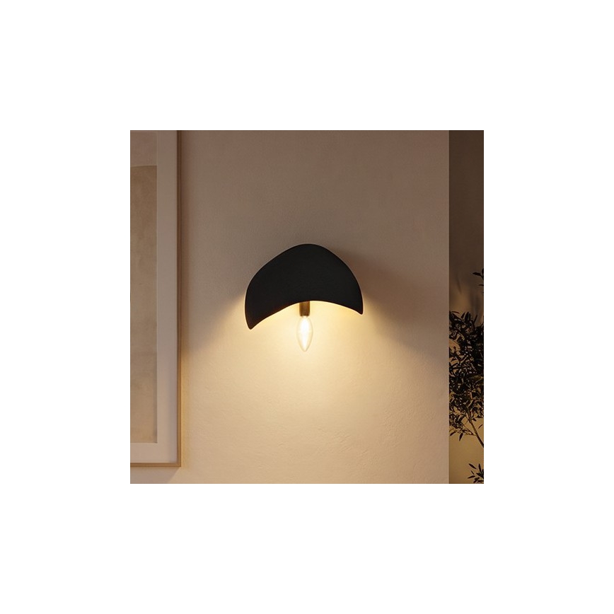 Brilagi - Aplique de pared WABI SABI 1xE14/40W/230V negro