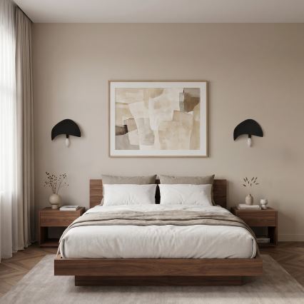 Brilagi - Aplique de pared WABI SABI 1xE14/40W/230V negro