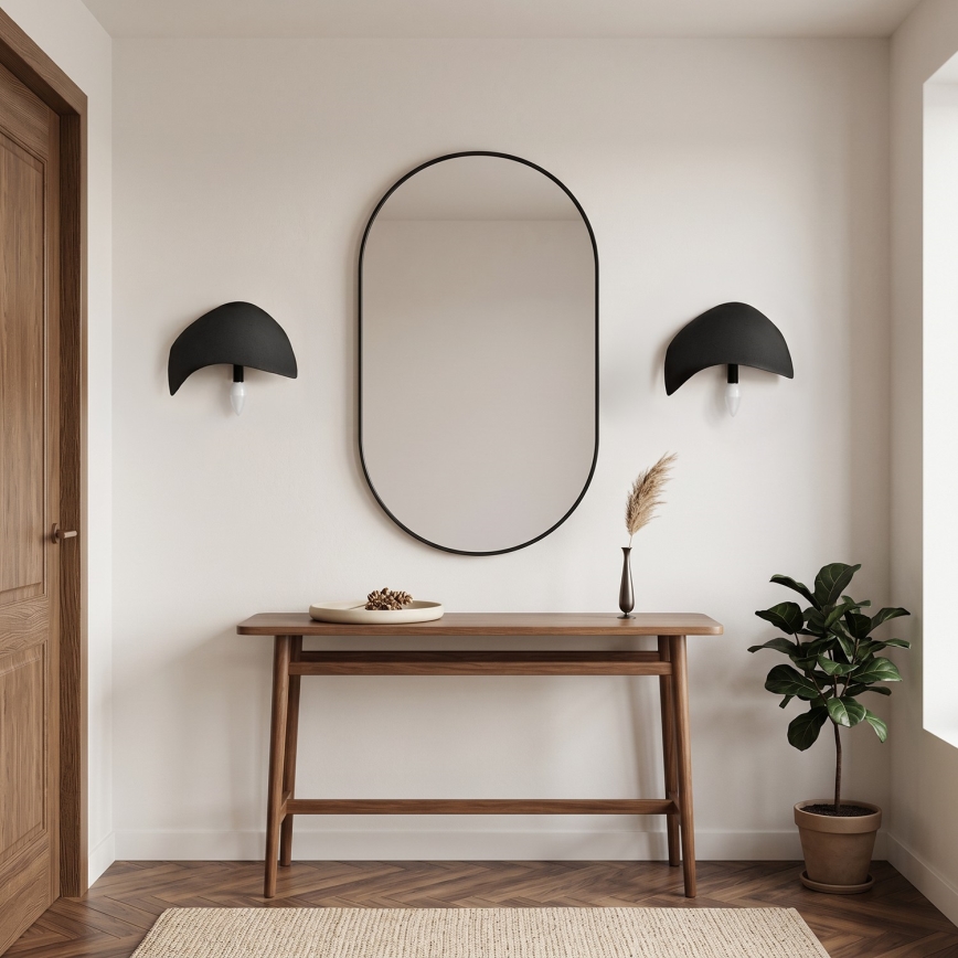 Brilagi - Aplique de pared WABI SABI 1xE14/40W/230V negro