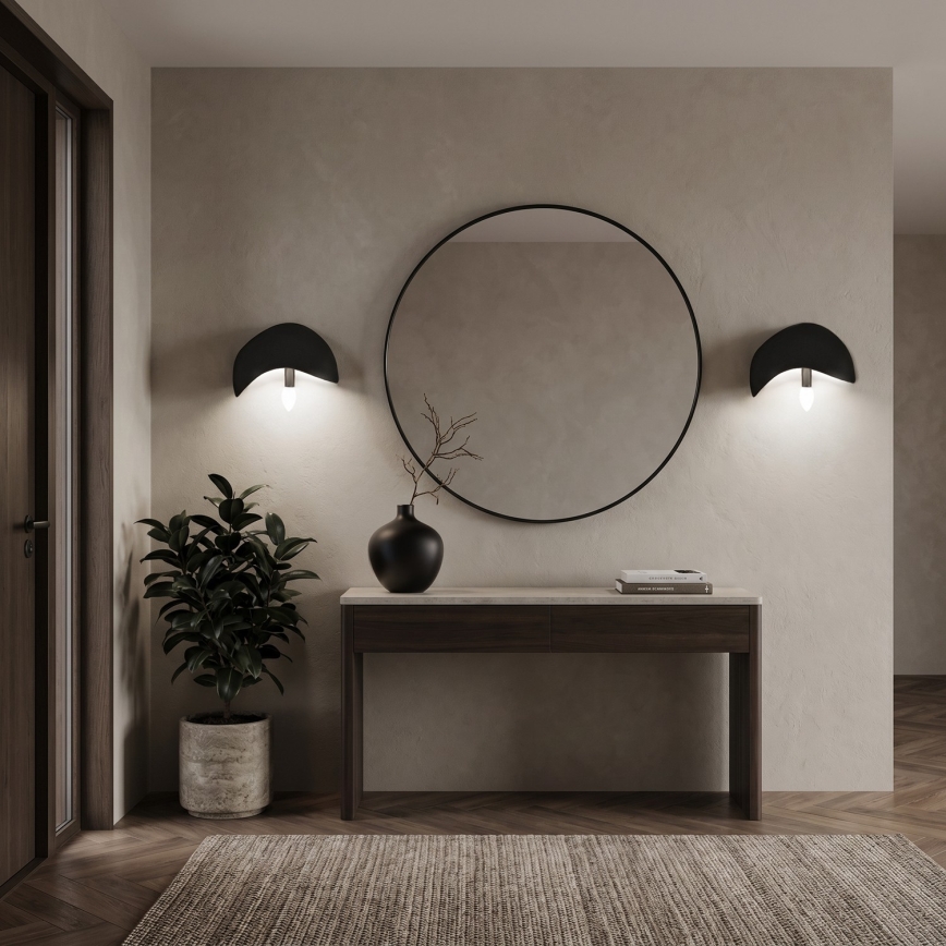 Brilagi - Aplique de pared WABI SABI 1xE14/40W/230V negro