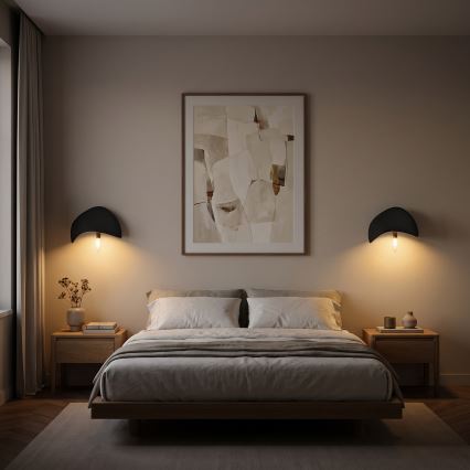 Brilagi - Aplique de pared WABI SABI 1xE14/40W/230V negro
