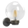 Brilagi - Aplique exterior HARBOR 1xE27/40W/230V IP33 antracita/transparente