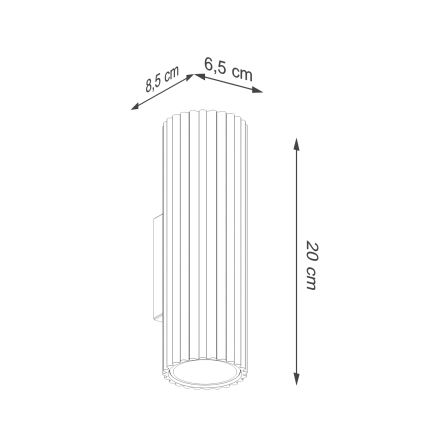 Brilagi - Aplique LED CRESTO 2xGU10/10W/230V 20 cm negro