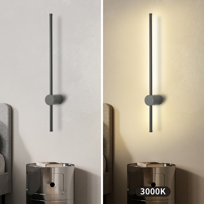 Brilagi - Aplique LED de pared para exterior AURA LED/12W/230V 3000K IP54 65 cm antracita IRC 90