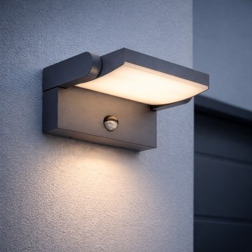 Brilagi - Aplique LED de exterior con sensor ANKLE LED/18W/230V 3000K IP65 antracita