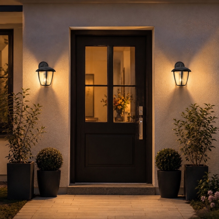 Brilagi - Aplique LED de exterior LUNA 1xE27/60W/230V IP44