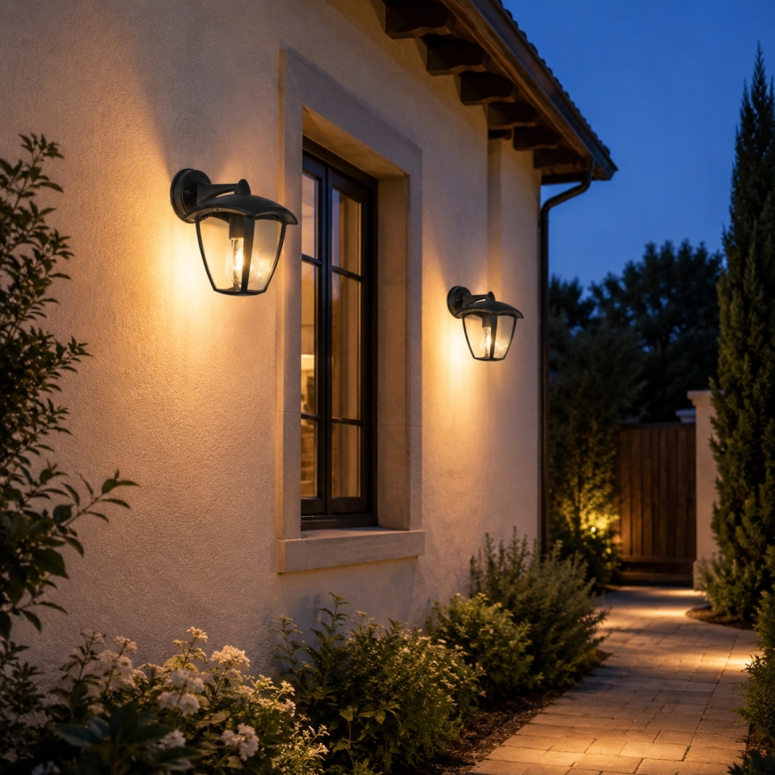 Brilagi - Aplique LED de exterior LUNA 1xE27/60W/230V IP44