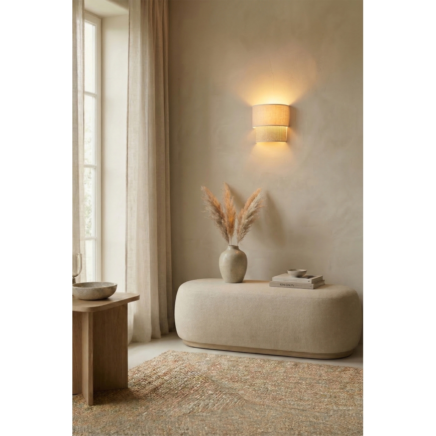 Brilagi - Aplique LED de pared BOHO ECO 1xE27/10W/230V color crema