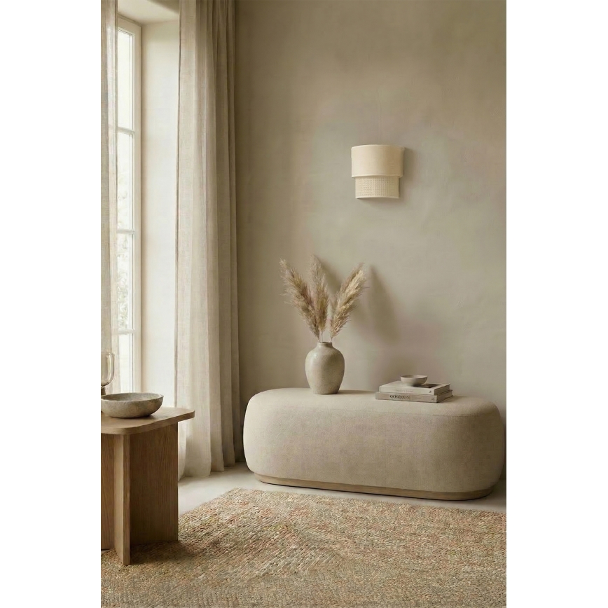 Brilagi - Aplique LED de pared BOHO ECO 1xE27/10W/230V color crema