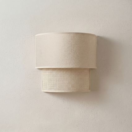 Brilagi - Aplique LED de pared BOHO ECO 1xE27/10W/230V color crema