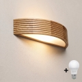 Brilagi - Aplique LED de pared CARVALHO MODERN 1xE27/60W/230V roble