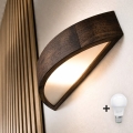 Brilagi - Aplique LED de pared CARVALHO SMOKEY 1xE27/60W/230V roble