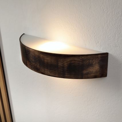 Brilagi - Aplique LED de pared CARVALHO SMOKEY 1xE27/60W/230V roble
