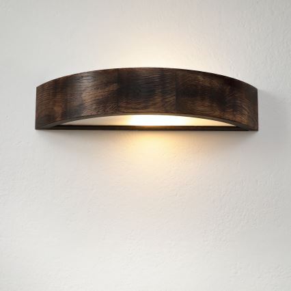 Brilagi - Aplique LED de pared CARVALHO SMOKEY 1xE27/60W/230V roble