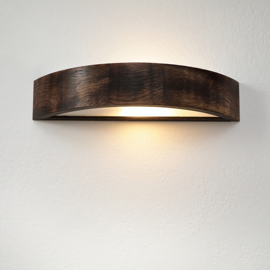 Brilagi - Aplique LED de pared CARVALHO SMOKEY 1xE27/60W/230V roble