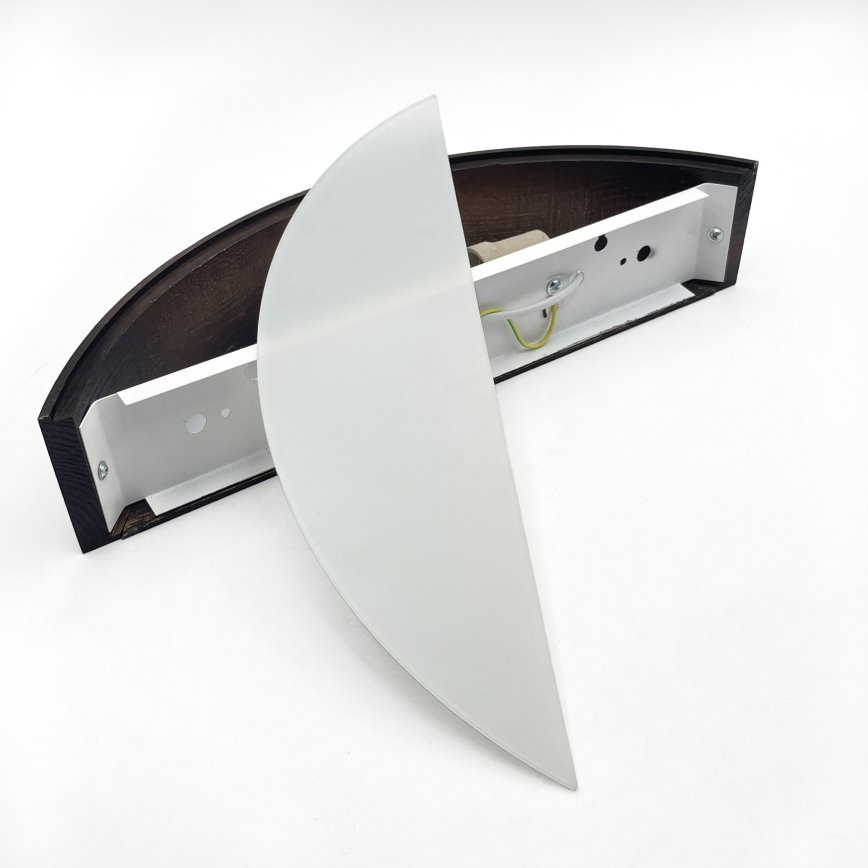 Brilagi - Aplique LED de pared CARVALHO SMOKEY 1xE27/60W/230V roble