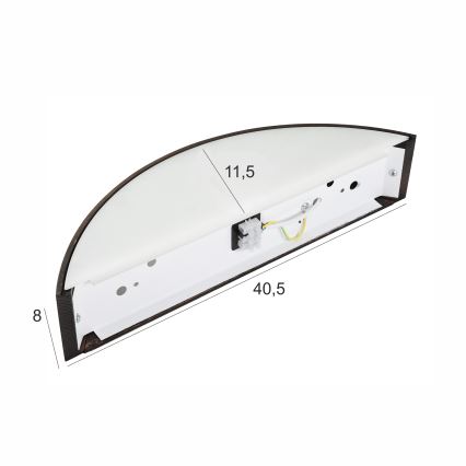 Brilagi - Aplique LED de pared CARVALHO SMOKEY 1xE27/60W/230V roble