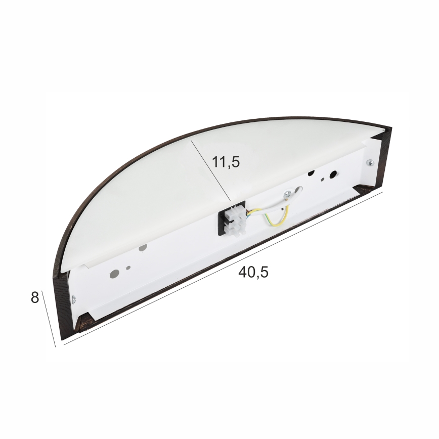 Brilagi - Aplique LED de pared CARVALHO SMOKEY 1xE27/60W/230V roble