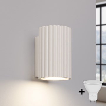 Brilagi - Aplique LED de pared CRESTO 1xGU10/10W/230V 10 cm color crema