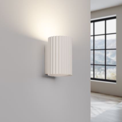 Brilagi - Aplique LED de pared CRESTO 1xGU10/10W/230V 10 cm color crema