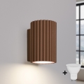 Brilagi - Aplique LED de pared CRESTO 1xGU10/10W/230V 10 cm marrón