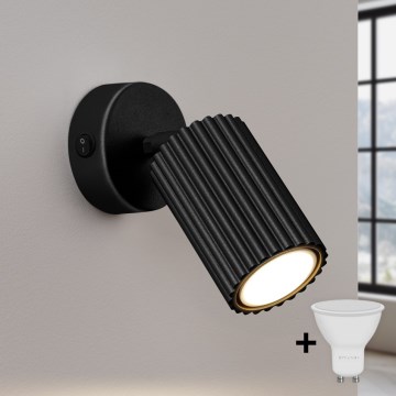Brilagi - Aplique LED de pared CRESTO 1xGU10/10W/230V negro