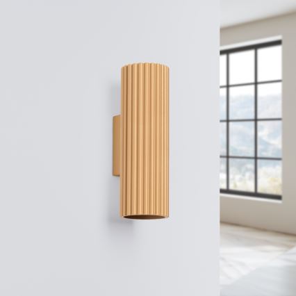 Brilagi - Aplique LED de pared CRESTO 2xGU10/10W/230V 20 cm, dorado